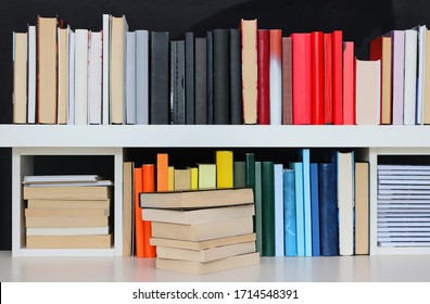 Books On The Shelf In Library