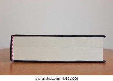 Books Of Side View On Wood Table