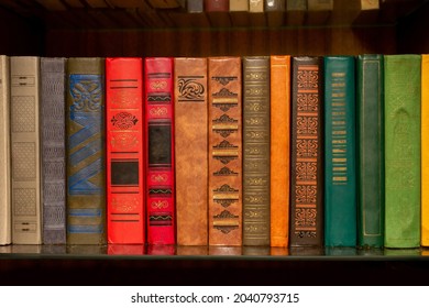 bookshelf full of books, library, book row close-up - Powered by Shutterstock