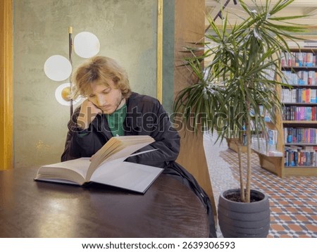 bookstore, buying a book in a store	
