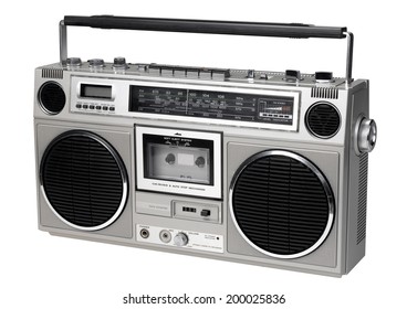Boom Box Isolated On White