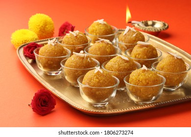 Boondi Or Bundi Laddu An Indian Traditional Sweet For Wedding Or Celebration