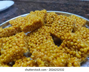 Boondi Mithai Sweets Pieces In A Plate