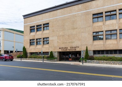 BOONE, NC, USA-20 JUNE 2022: Watauga County Courthouse Building.