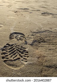 Boot Footprint In The Sand