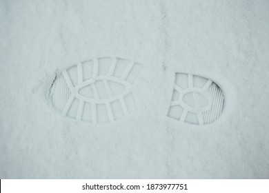 boot footprint in the snow