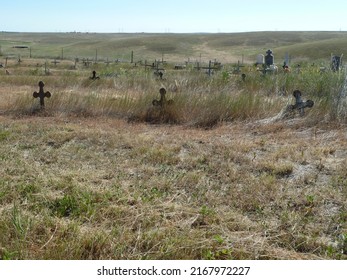 Boot Hill Crosses Near Great Falls In Montana USA