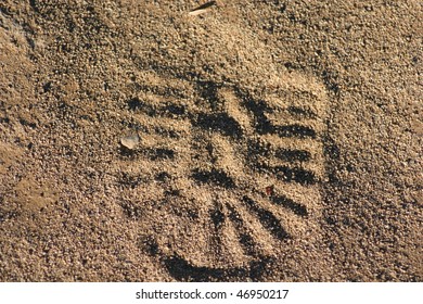 Boot Print In Dirt