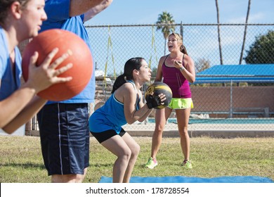 Bootcamp Fitness Instructor Training Adults With Medicine Ball