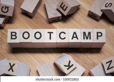 Bootcamp Word In Wooden Cube