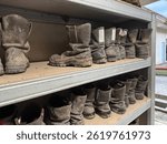 boots rack worker in the mining industry