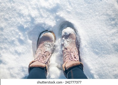 Boots in the snow