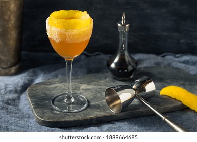 Boozy Brandy Crusta Cocktail With Sugar And Lemon