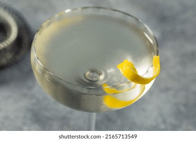 Boozy Dry Gin Lemon Martini in a Coupe