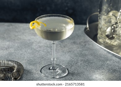 Boozy Dry Gin Lemon Martini in a Coupe