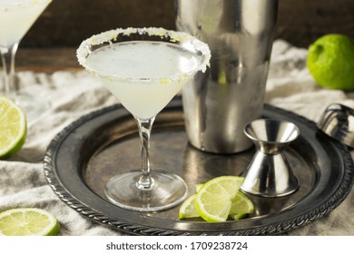 Boozy Lime Drop Martini With A Sugar Rim