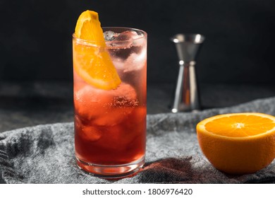 Boozy Refreshing Americano Cocktail With Orange And Gin