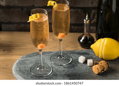 Boozy Refreshing Champagne Cocktail With Sugar And Bitters