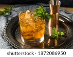 Boozy Refreshing Stinger Cocktail with Mint and Brandy