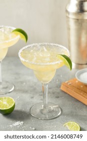 Boozy Refreshing Tequila Margarita With Lime And Salt