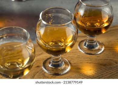 Boozy Smokey Whiskey Flight In Three Glasses