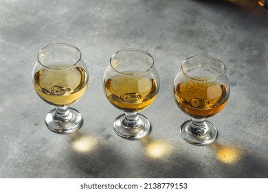 Boozy Smokey Whiskey Flight In Three Glasses