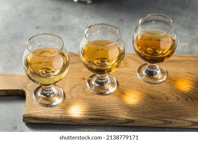 Boozy Smokey Whiskey Flight In Three Glasses