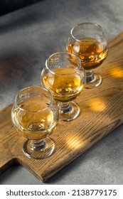 Boozy Smokey Whiskey Flight In Three Glasses