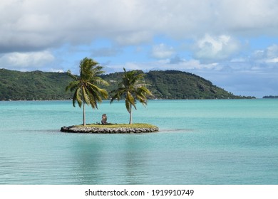 Bora Bora Airport, French Polynesia. May 06th 2018. Artificial Island