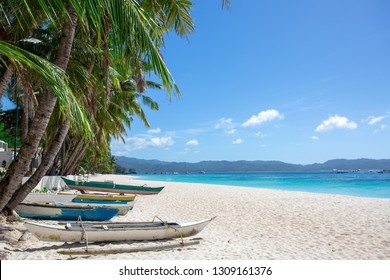 Boracay Boats On The White Beach