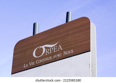 Bordeaux , Aquitaine  France - 02 10 2022 : Orpea Brand Text And Sign Logo Of Retirement Nurse Home Panel Facade