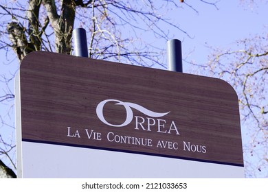 Bordeaux , Aquitaine  France - 02 02 2022 : Orpea Logo Brand Of Retirement Home Business Company