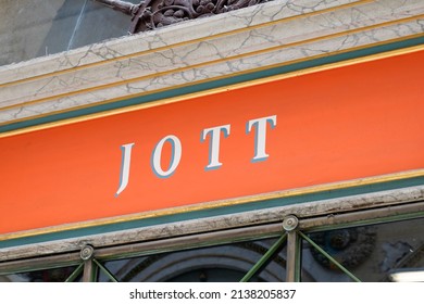 Bordeaux , Aquitaine  France - 03 20 2022 : Jott Sign Text And Logo Brand Shop Wall Entrance Just Over The Top Front Facade Store Clothing Chain