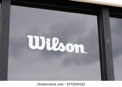 Bordeaux , Aquitaine France - 05 08 2021 : wilson logo brand and text sign for tennis store sporty fashion clothing