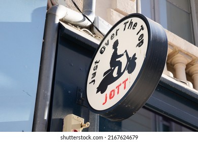 Bordeaux , Aquitaine  France - 06 12 2022 : Jott Sign Text And Scooter Round Logo Brand Shop Wall Entrance Of Just Over The Top Front Facade Store Clothing Chain