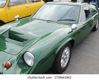 Bordeaux , Aquitaine / France - 06 14 2020 : Lotus Europa S2 Motor Car green vintage oldtimer Parked on street