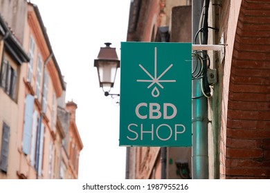 Bordeaux , Aquitaine France - 06 06 2021 : Cbd Shop Logo Brand And Text Sign Of Store Marijuana Products In The City