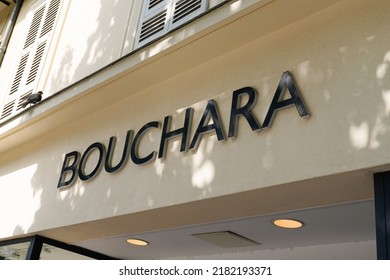 Bordeaux , Aquitaine France - 07 13 2022 : bouchara logo brand and sign text store of French facade linen upholstery and decoration fabric shop