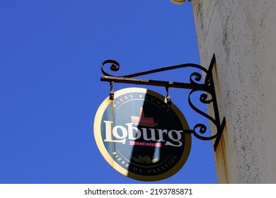 Bordeaux , Aquitaine  France - 08 22 2022 : Loburg Belgian Beer Logo Brand And Text Sign On Building Pub Bar Facade In Belgium