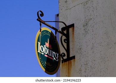 Bordeaux , Aquitaine  France - 08 22 2022 : Loburg Belgian Beer Logo Brand And Text Sign On Wall Pub Bar Facade Belgium