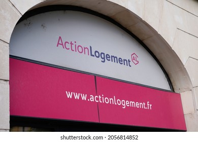 Bordeaux , Aquitaine  France - 10 10 2021 : Action Logement Logo Brand And Sign Text Office Financial Aid For French Low-income Employees Agency Entrance