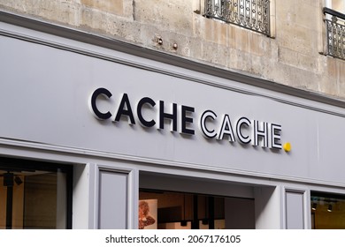 Bordeaux , Aquitaine France - 10 25 2021 : cache cache shop sign logo store Trendy women clothing hide and seek