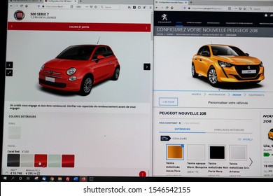 Bordeaux , Aquitaine / France - 10 28 2019 : Fiat Peugeot Alliance Of Car Manufacturers In Europe Website