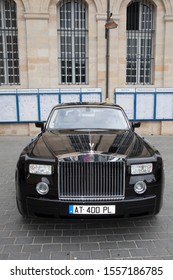 Bordeaux , Aquitaine / France - 11 07 2019 : Rolls Royce Phantom Ghost Car Front Luxury British Automobile