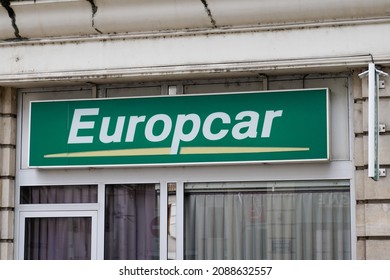Bordeaux , Aquitaine  France - 12 05 2021 : Europcar logo green sign and brand text store Mobility Group shop French car van truck rental company