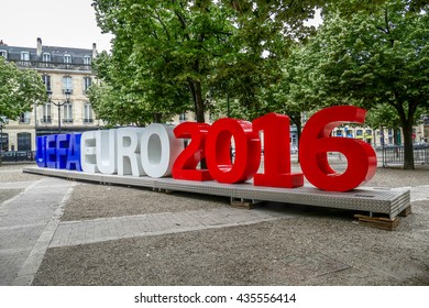 Bordeaux, France, June 12, 2016 : The city welcome 5 matches including one quarter finals during 2016 UEFA Euro championship. Huge FAN ZONE in Place Quinconces.