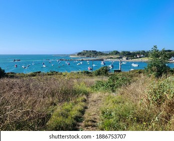 Bordeaux Harbour and Vale Castle, Guernsey Channel Islands - Shutterstock ID 1886753707