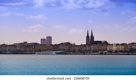 Bordeaux View From The River Garonne, France