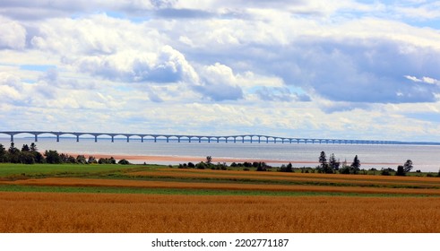 BORDEN CARLETON PRINCE EDWARD ISLAND 08 23 2022: Confederation Bridge Is A Box Girder Bridge Carrying The Trans-Canada Highway Across The Abegweit Passage Of The Northumberland Strait