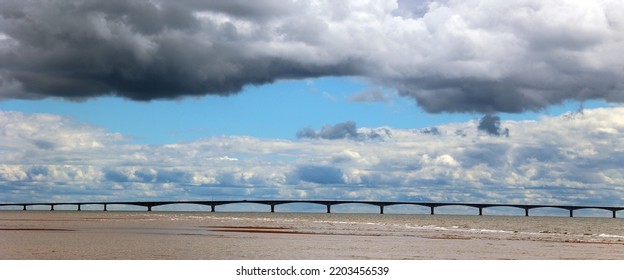 BORDEN CARLETON PRINCE EDWARD ISLAND 08 23 2022: Confederation Bridge Is A Box Girder Bridge Carrying The Trans-Canada Highway Across The Abegweit Passage Of The Northumberland Strait